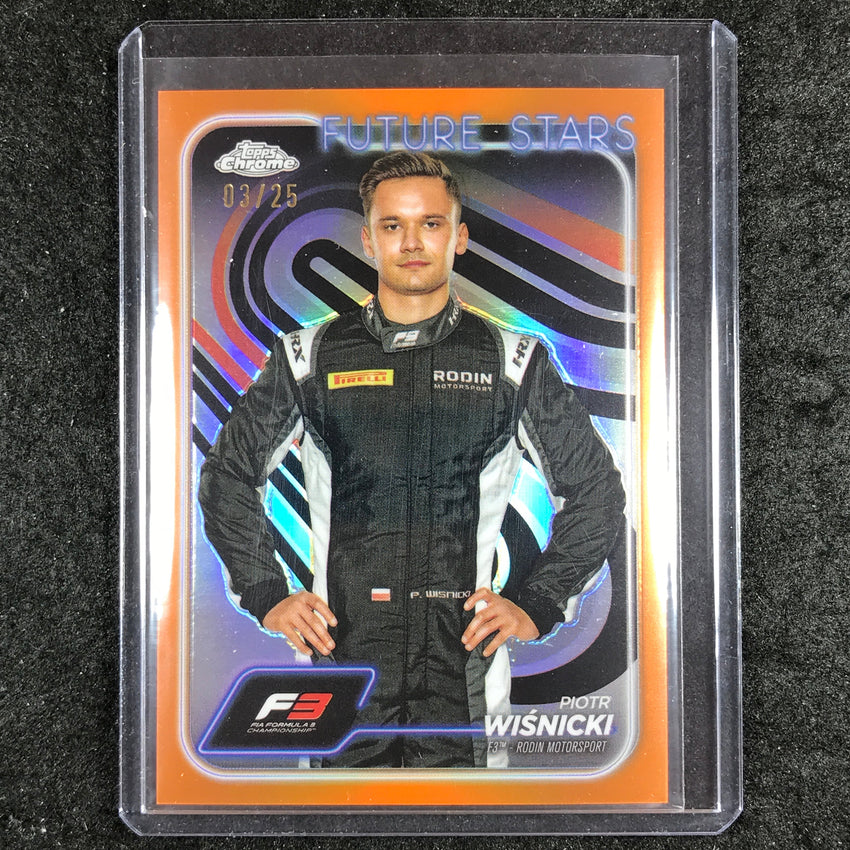 2024 Topps Chrome Formula 1 PIOTR WI?NICKI Base Orange 3/25 #72