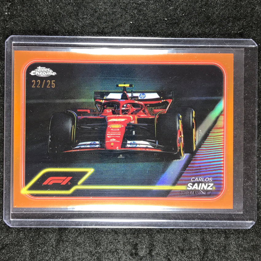 2024 Topps Chrome Formula 1 CARLOS SAINZ Base Orange 22/25 #76