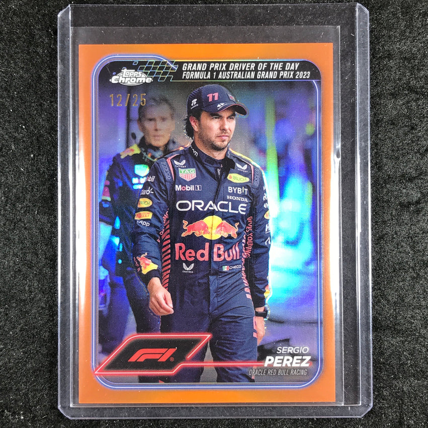 2024 Topps Chrome Formula 1 SERGIO PEREZ Base Orange 12/25 #161