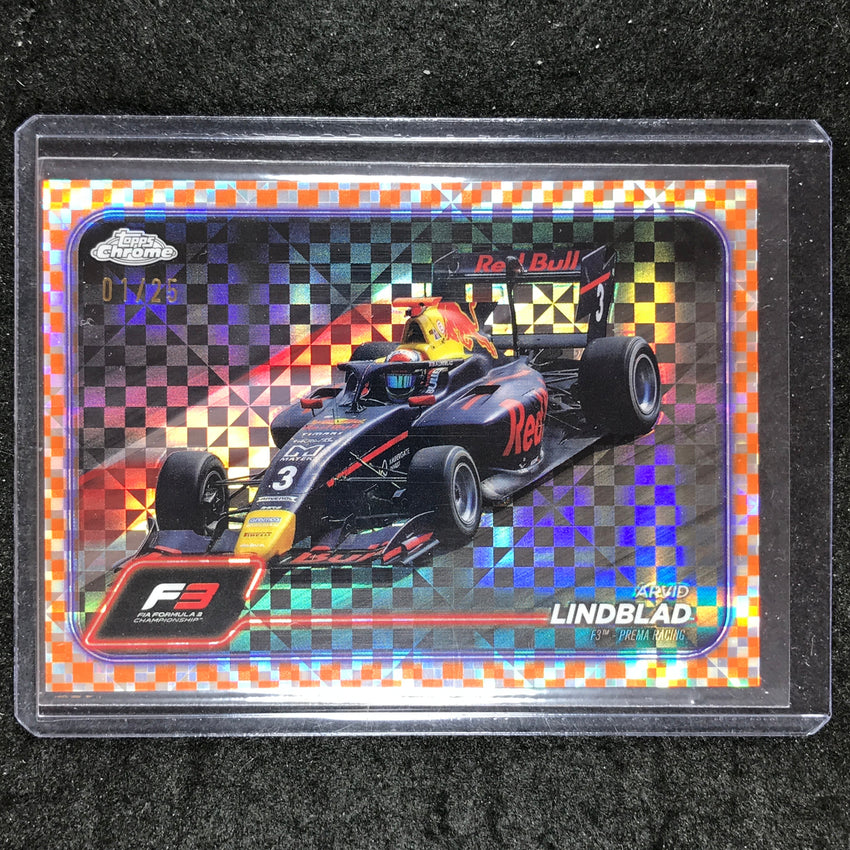 2024 Topps Chrome Formula 1 ARVID LINDBLAD Orange Checker Flag 1/25 #117