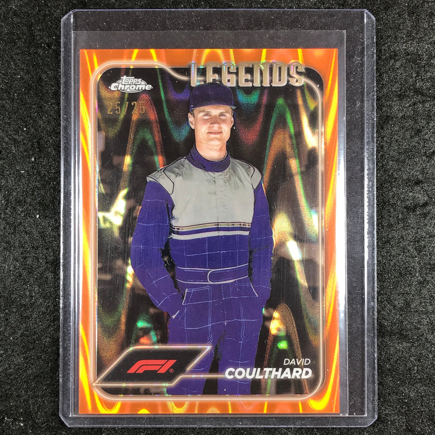 2024 Topps Chrome Formula 1 DAVID COULTHARD Orange RayWave 25/25 #191