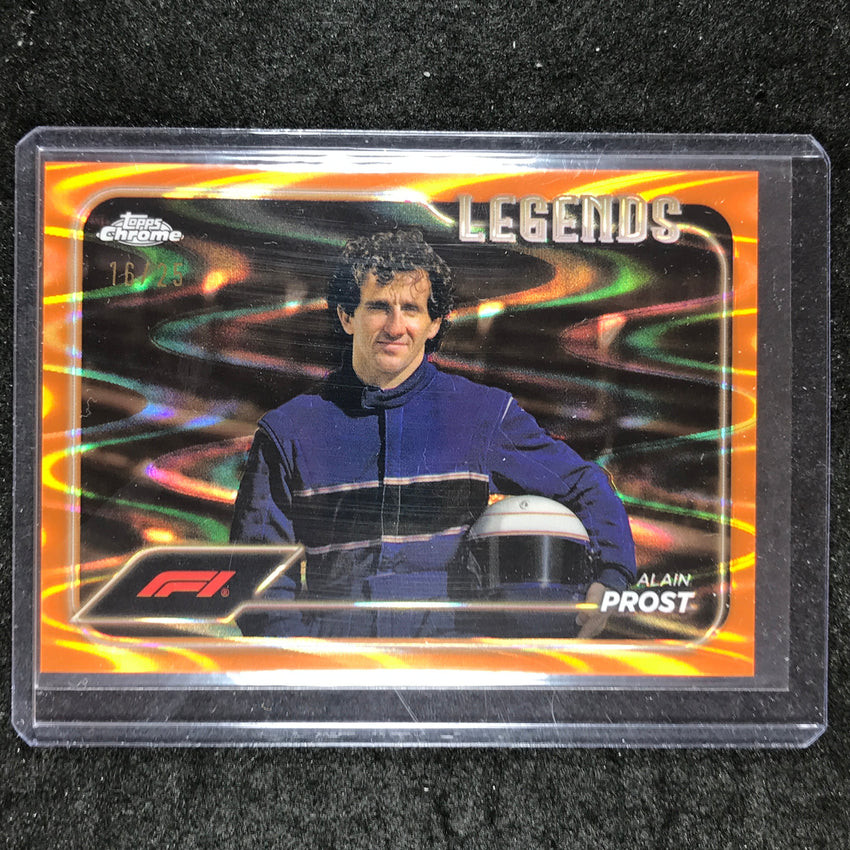 2024 Topps Chrome Formula 1 ALAIN PROST Orange RayWave 16/25 #200
