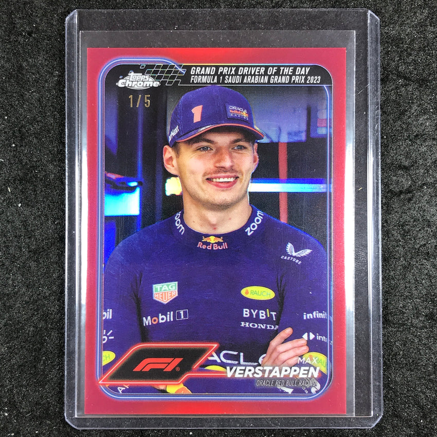 2024 Topps Chrome Formula 1 MAX VERSTAPPEN Base Red 1/5 #160