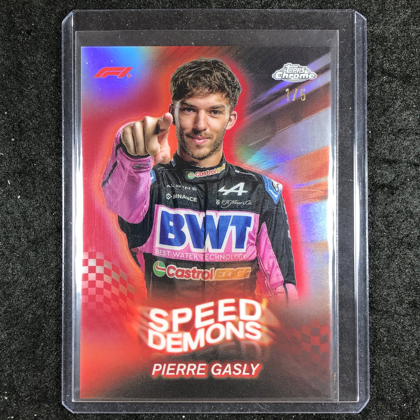 2024 Topps Chrome Formula 1 PIERRE GASLY Speed Demons Red 1/5 #10