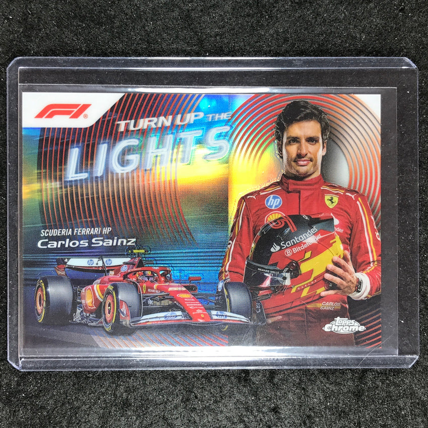 2024 Topps Chrome Formula 1 CARLOS SAINZ Turn Up The Lights SSP #2