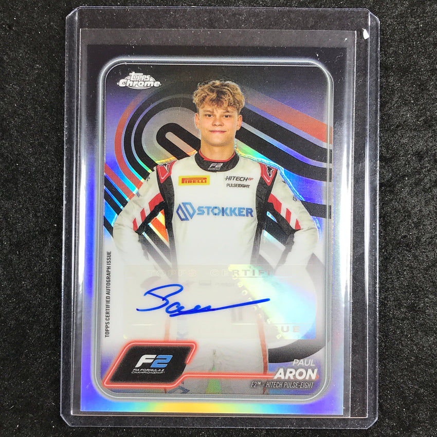 2024 Topps Chrome Formula 1 PAUL ARON Chrome Autograph Base #ARO