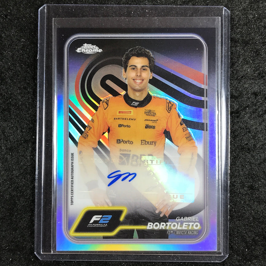 2024 Topps Chrome Formula 1 GABRIEL BORTOLETO Chrome Autograph Base #BOR