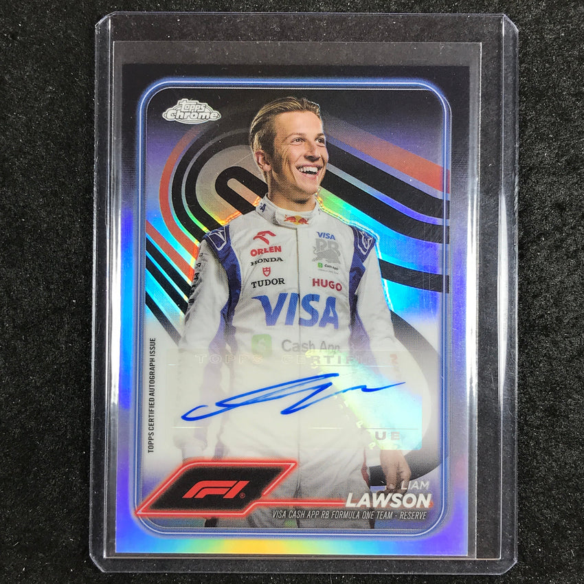 2024 Topps Chrome Formula 1 LIAM LAWSON Chrome Autograph Base #LAW