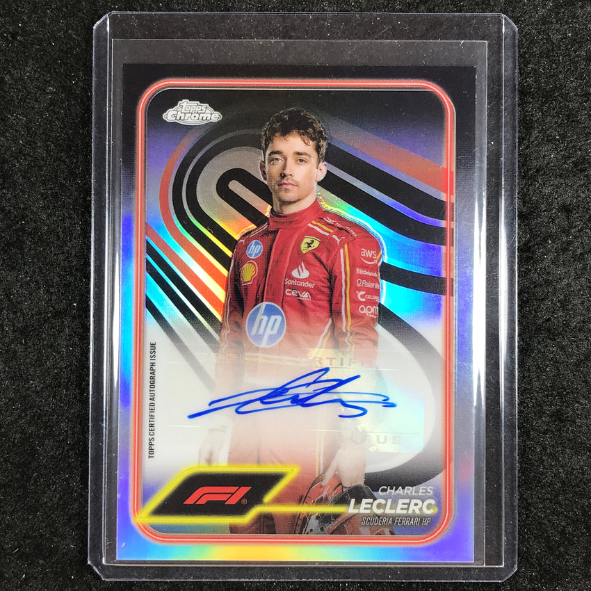 2024 Topps Chrome Formula 1 CHARLES LECLERC Chrome Autograph Base #LEC