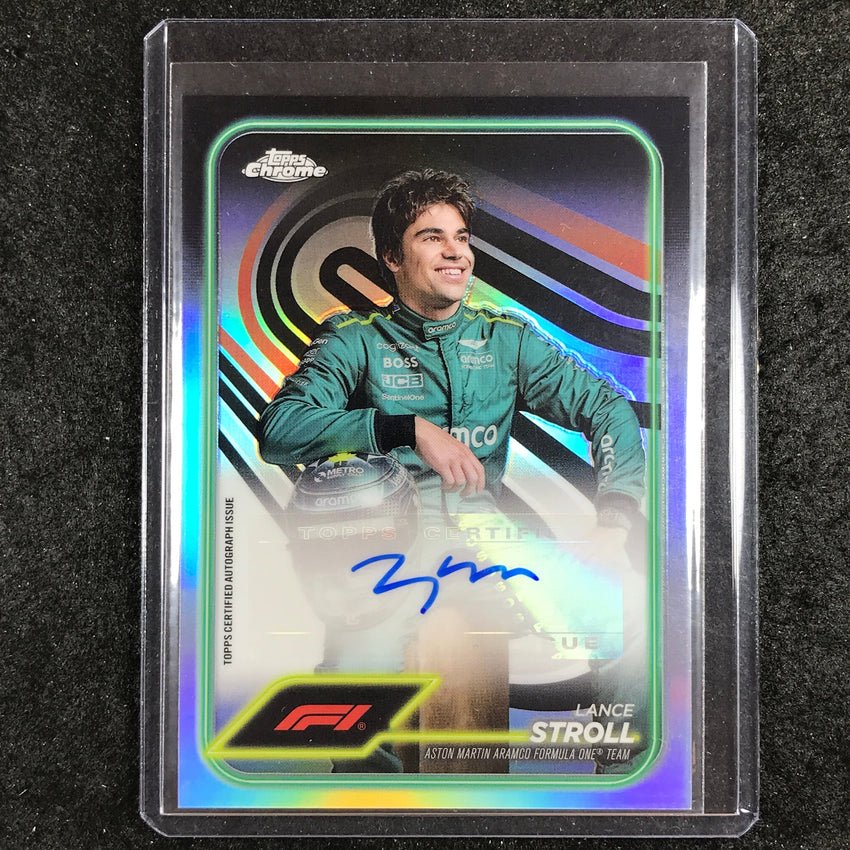 2024 Topps Chrome Formula 1 LANCE STROLL Chrome Autograph Base #STR