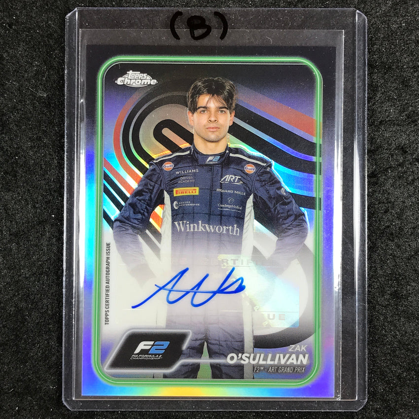 2024 Topps Chrome Formula 1 ZAK O'SULLIVAN Chrome Autograph Base #OSU (B)