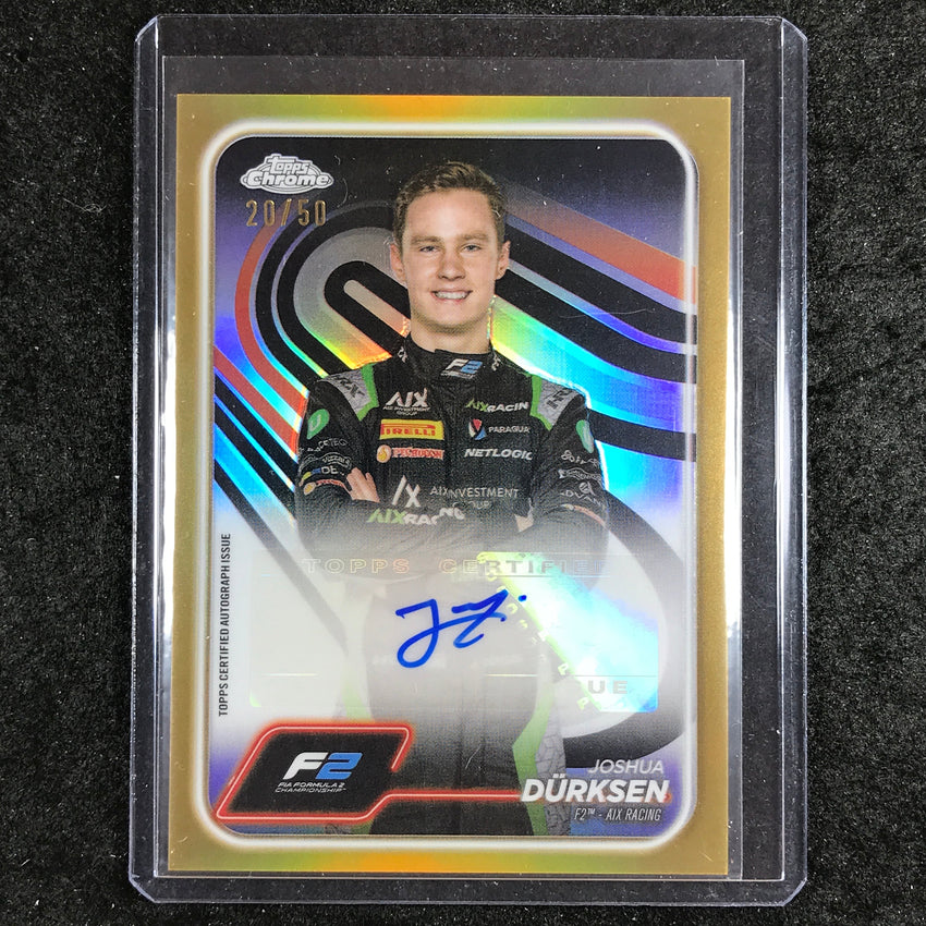 2024 Topps Chrome Formula 1 JOSHUA DURKSEN Chrome Autograph Gold 20/50