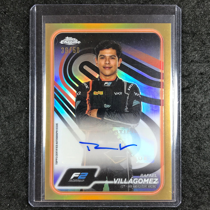 2024 Topps Chrome Formula 1 RAFAEL VILLAGOMEZ Chrome Autograph Gold 38/50