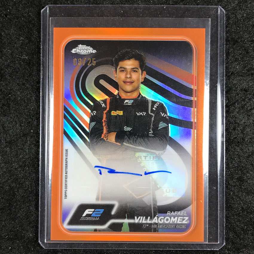 2024 Topps Chrome Formula 1 RAFAEL VILLAGOMEZ Chrome Autograph Orange 9/25