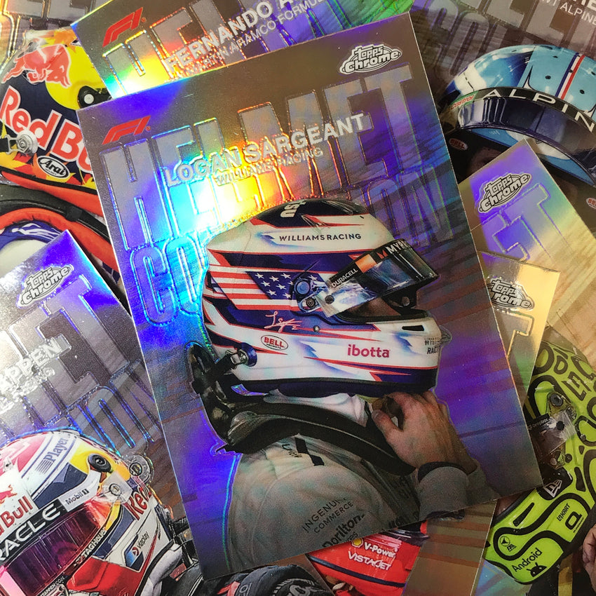 2024 Topps Chrome Formula 1 LOGAN SARGEANT Helmet Collection Base #15