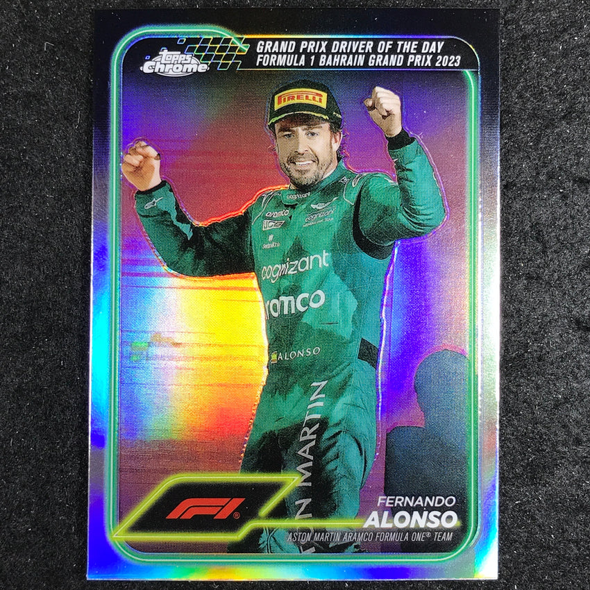 2024 Topps Chrome Formula 1 FERNANDO ALONSO Base Refractor #159