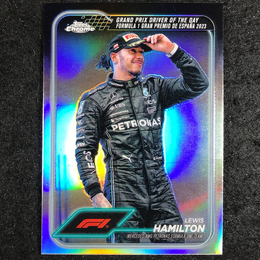 2024 Topps Chrome Formula 1 LEWIS HAMILTON Base Refractor #165