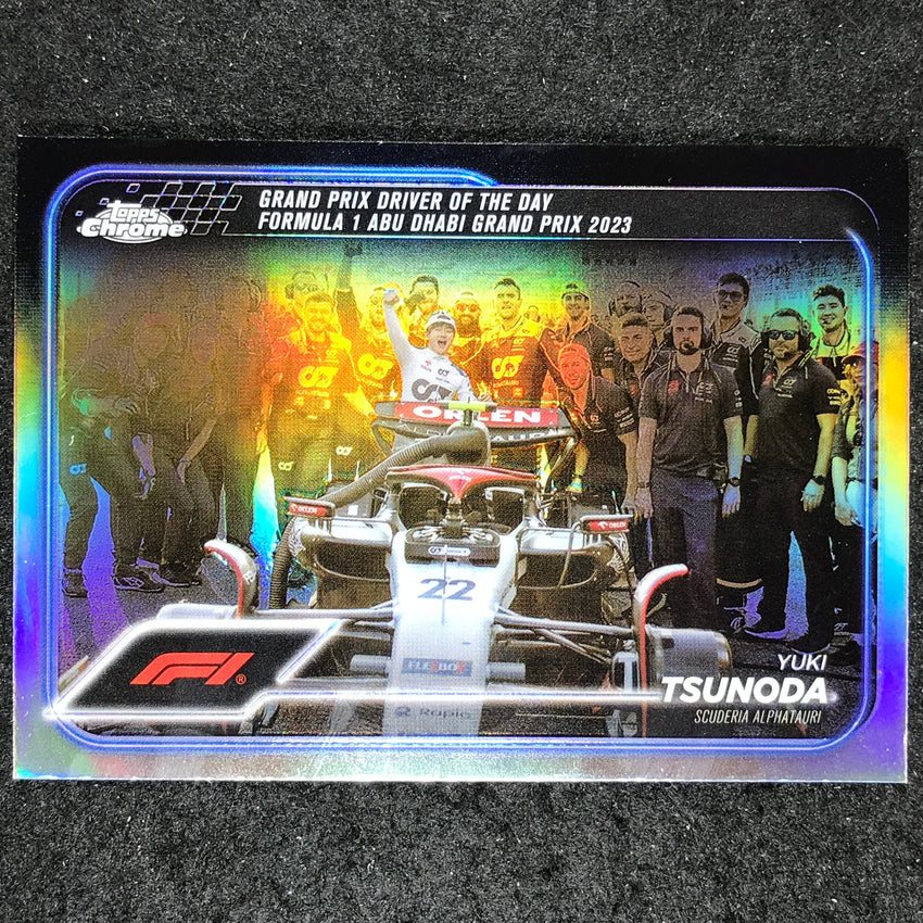2024 Topps Chrome Formula 1 YUKI TSUNODA Base Refractor #180