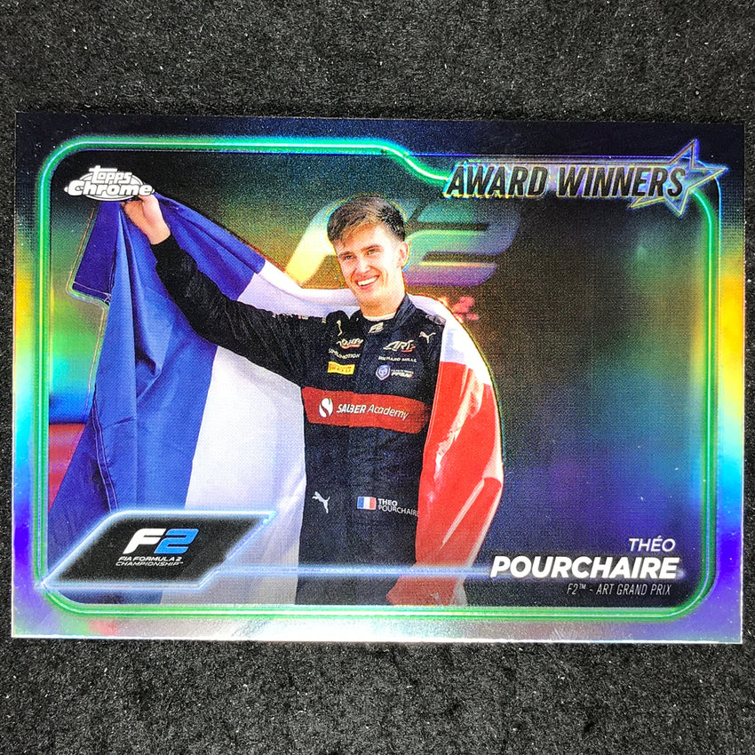 2024 Topps Chrome Formula 1 THÉO POURCHAIRE Base Refractor #185