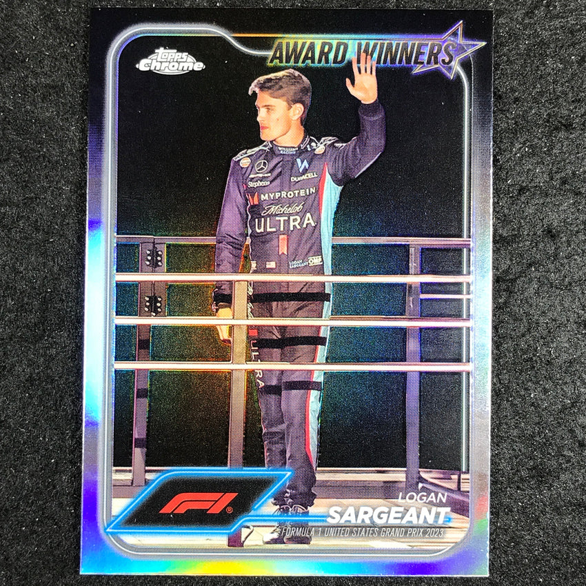 2024 Topps Chrome Formula 1 LOGAN SARGEANT Base Refractor #186