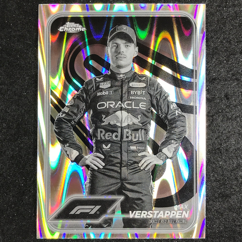 2024 Topps Chrome Formula 1 MAX VERSTAPPEN Black White RayWave #1