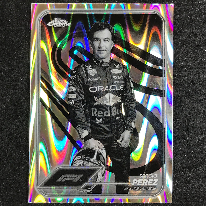 2024 Topps Chrome Formula 1 SERGIO PEREZ Black White RayWave #2