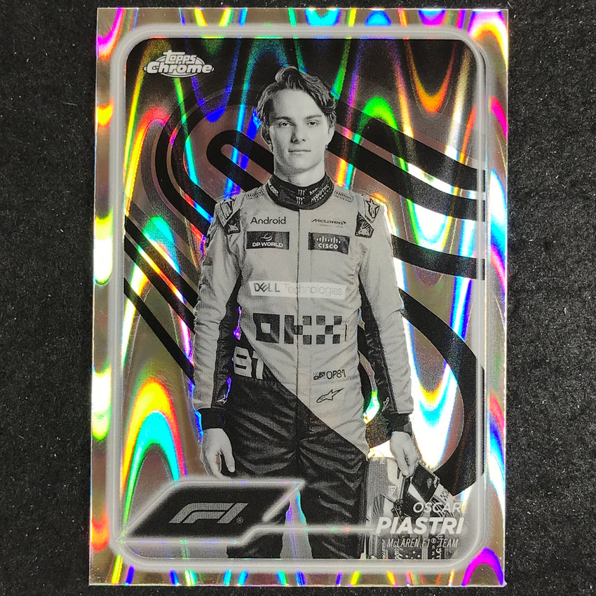 2024 Topps Chrome Formula 1 OSCAR PIASTRI Black White RayWave #8