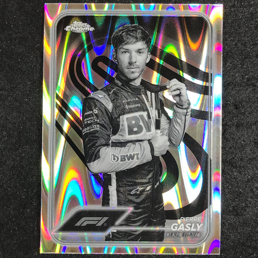 2024 Topps Chrome Formula 1 PIERRE GASLY Black White RayWave #10