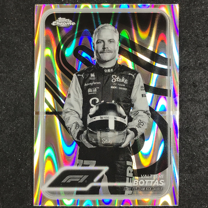 2024 Topps Chrome Formula 1 VALTTERI BOTTAS Black White RayWave #13