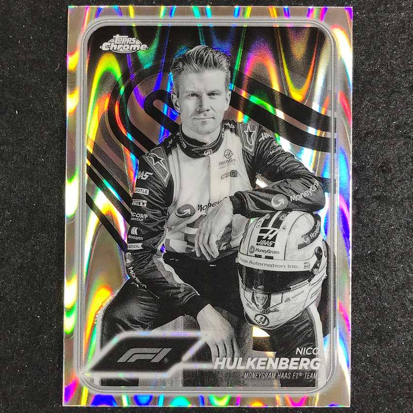 2024 Topps Chrome Formula 1 NICO HULKENBERG Black White RayWave #15