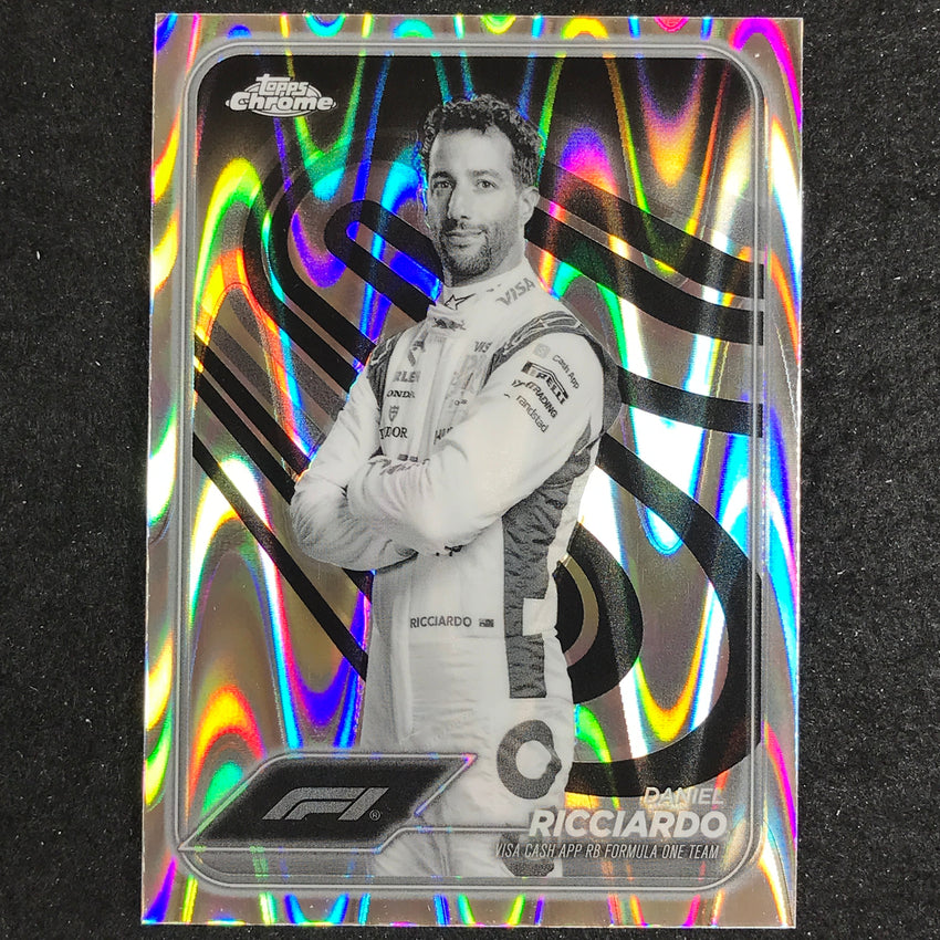 2024 Topps Chrome Formula 1 DANIEL RICCIARDO Black White RayWave #18