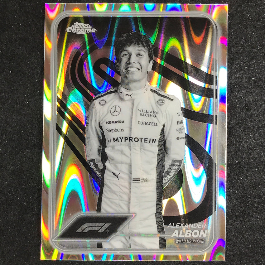 2024 Topps Chrome Formula 1 ALEXANDER ALBON Black White RayWave #19