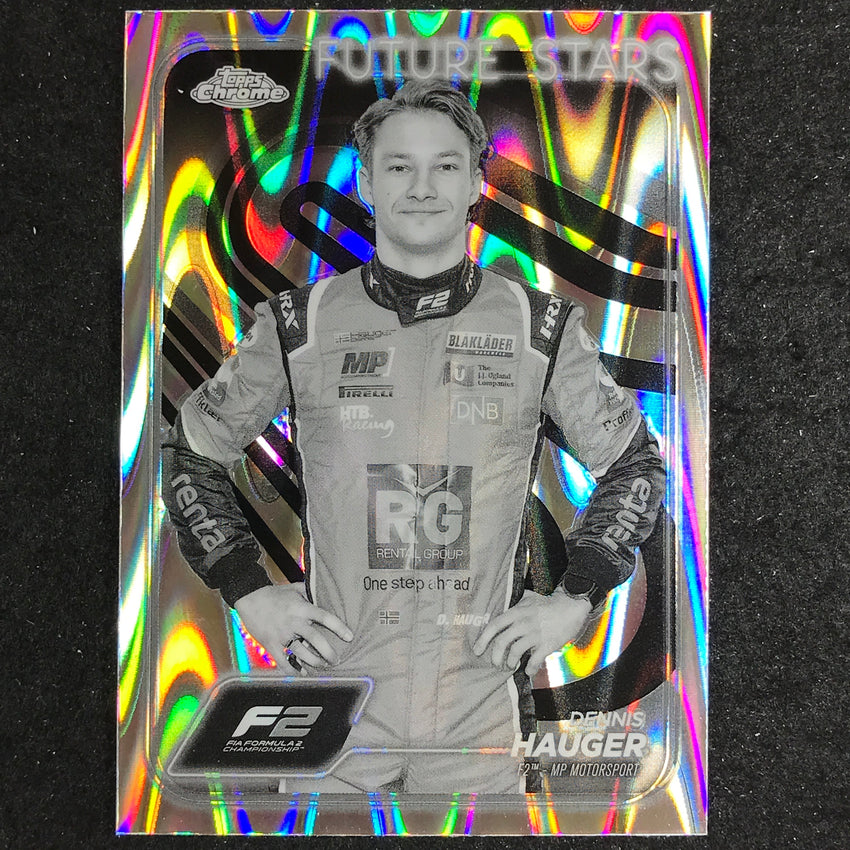 2024 Topps Chrome Formula 1 DENNIS HAUGER Black White RayWave #23