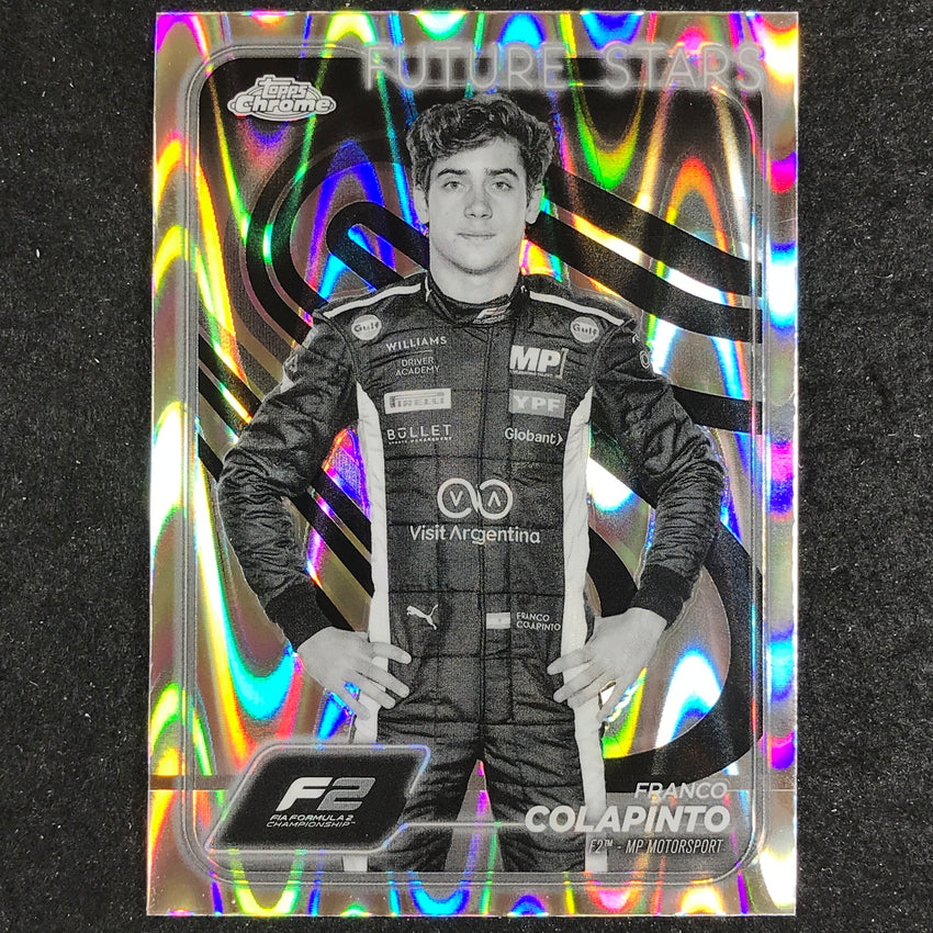 2024 Topps Chrome Formula 1 FRANCO COLAPINTO Black White RayWave #24