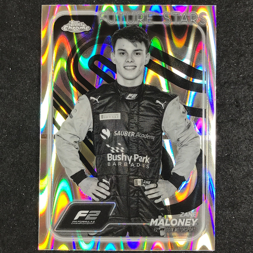 2024 Topps Chrome Formula 1 ZANE MALONEY Black White RayWave #25