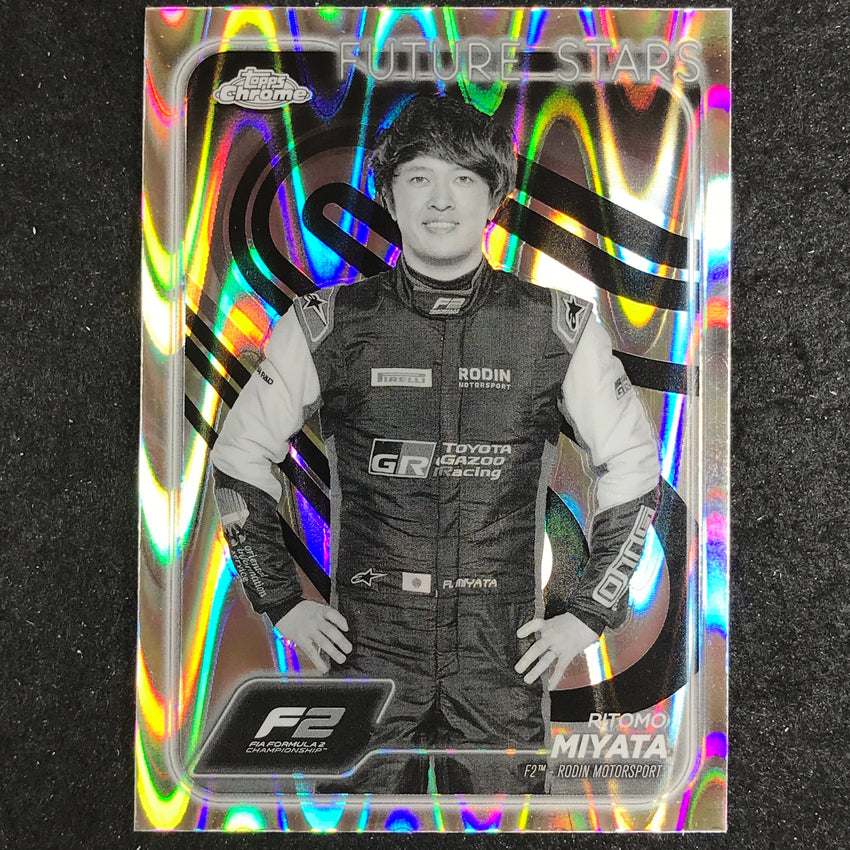2024 Topps Chrome Formula 1 RITOMO MIYATA Black White RayWave #26