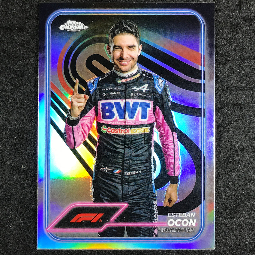 2024 Topps Chrome Formula 1 ESTEBAN OCON Base Refractor #9