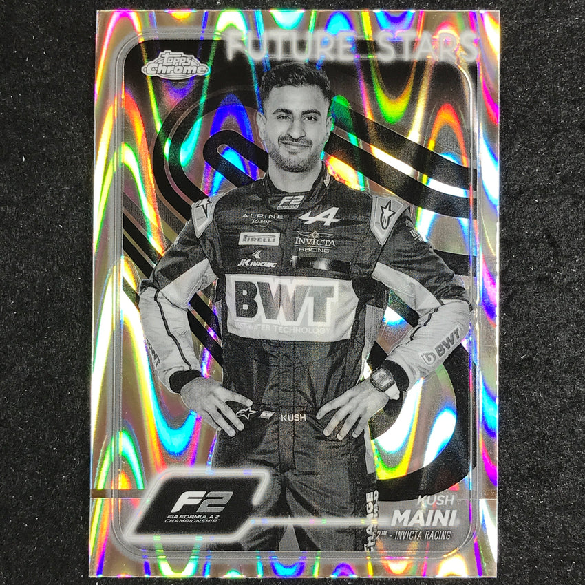 2024 Topps Chrome Formula 1 KUSH MAINI Black White RayWave #27