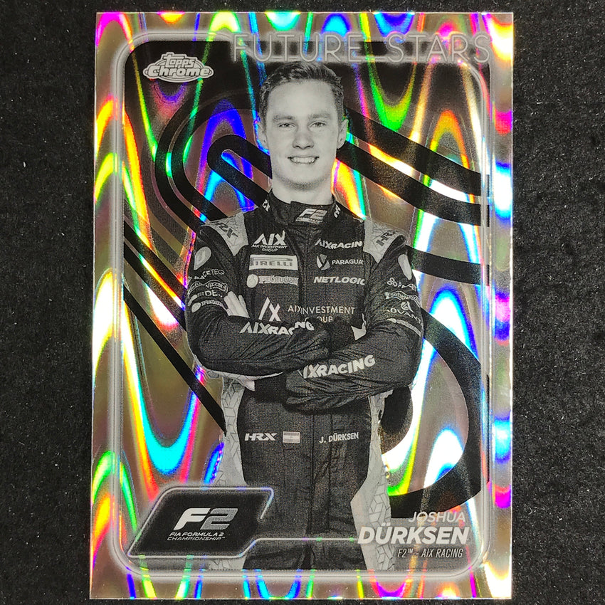 2024 Topps Chrome Formula 1 JOSHUA DURKSEN Black White RayWave #35