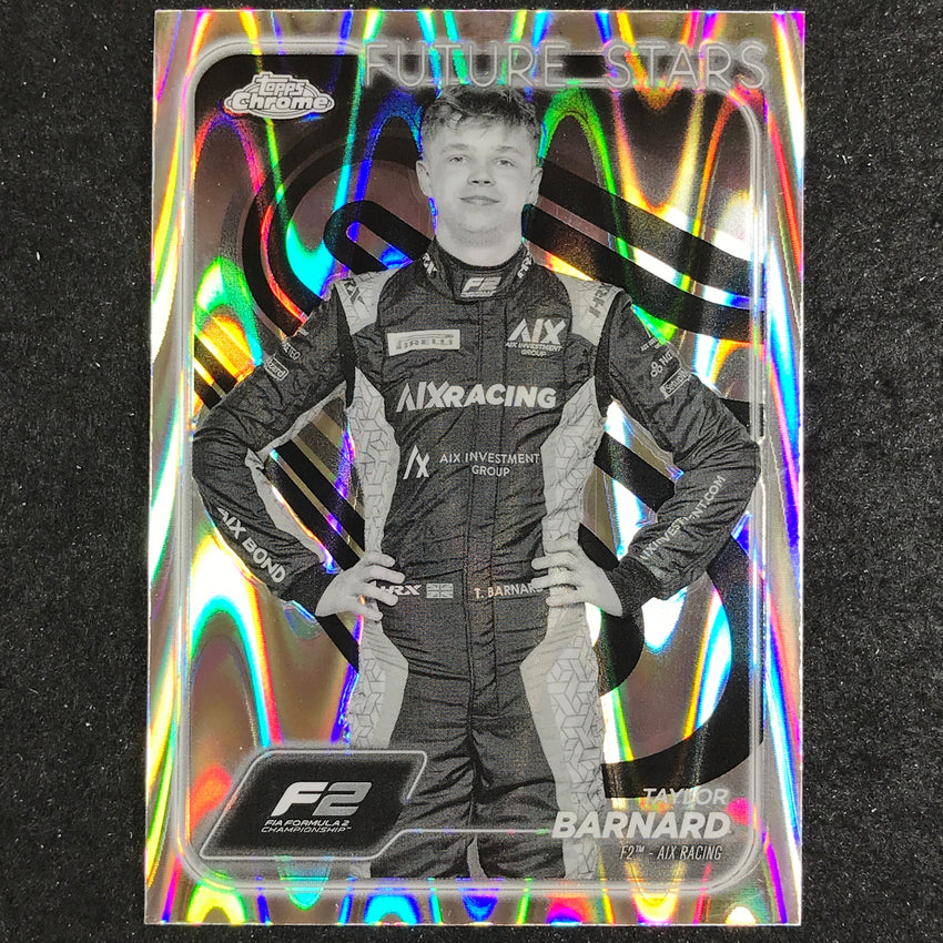2024 Topps Chrome Formula 1 TAYLOR BARNARD Black White RayWave #36