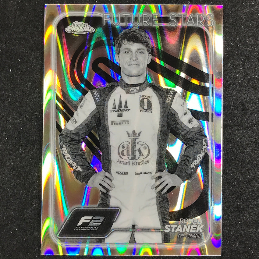 2024 Topps Chrome Formula 1 ROMAN STANEK Black White RayWave #38