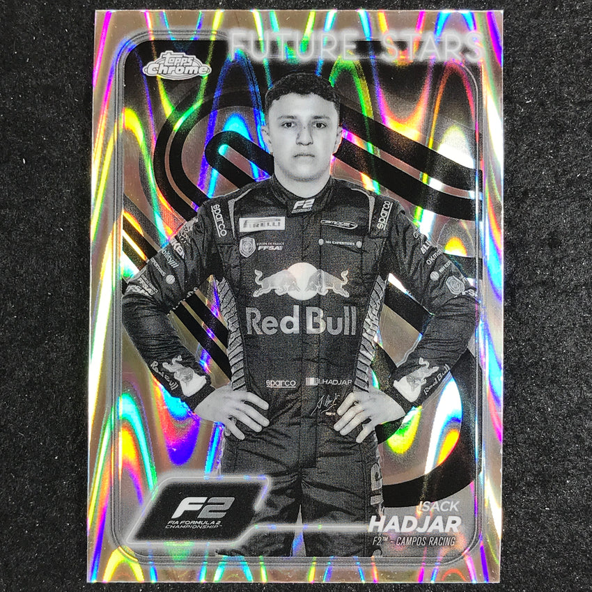 2024 Topps Chrome Formula 1 ISACK HADJAR Black White RayWave #41