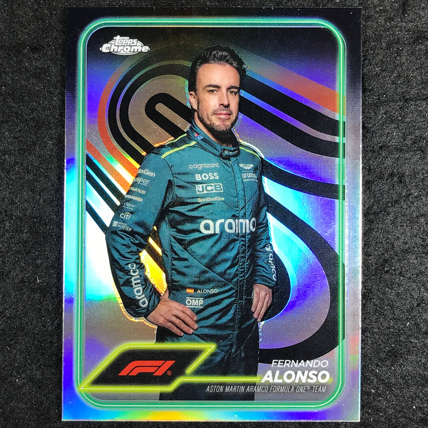 2024 Topps Chrome Formula 1 FERNANDO ALONSO Base Refractor #11