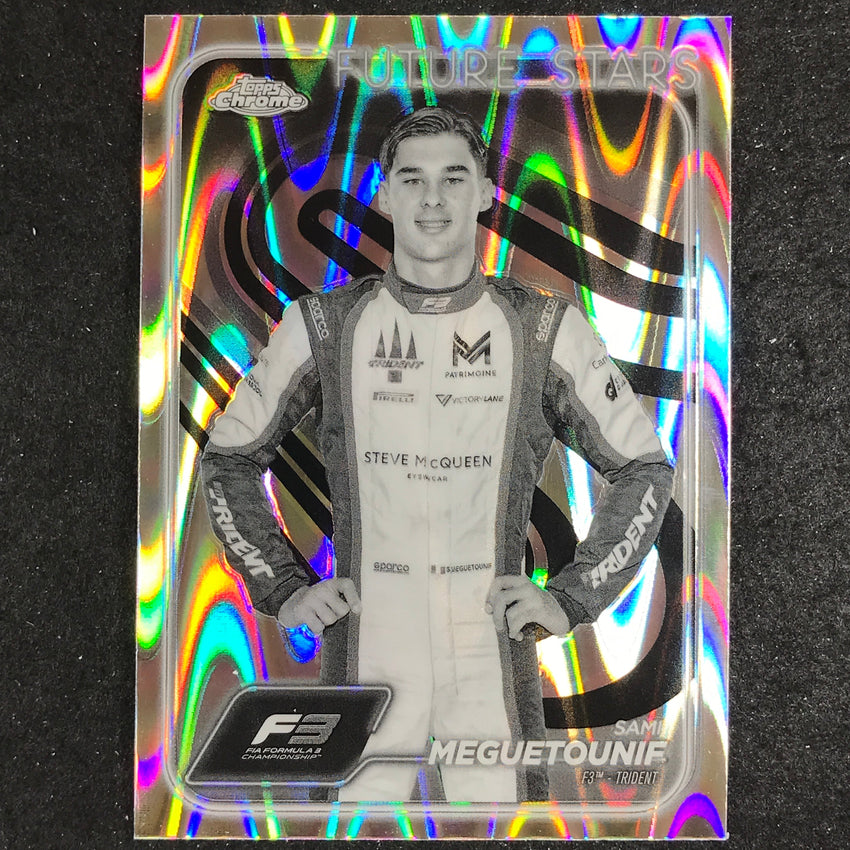 2024 Topps Chrome Formula 1 SAMI MEGUETOUNIF Black White RayWave #47