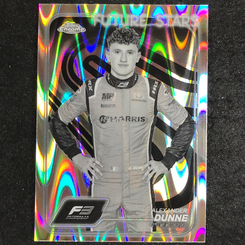 2024 Topps Chrome Formula 1 ALEXANDER DUNNE Black White RayWave #51