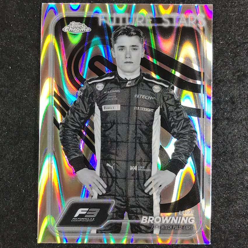 2024 Topps Chrome Formula 1 LUKE BROWNING Black White RayWave #55