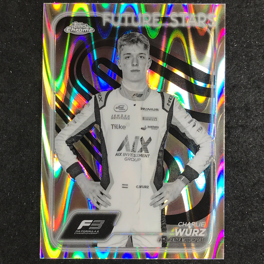 2024 Topps Chrome Formula 1 CHARLIE WURZ Black White RayWave #58