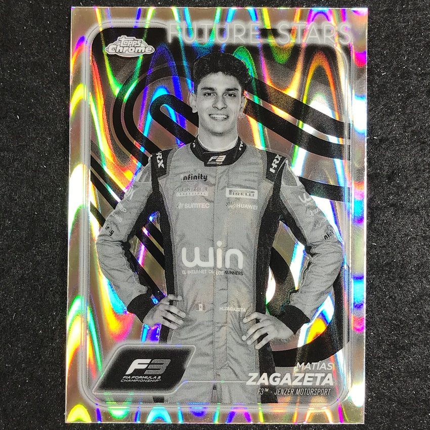 2024 Topps Chrome Formula 1 MATIAS ZAGAZETA Black White RayWave #60