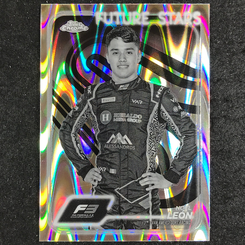 2024 Topps Chrome Formula 1 NOEL LEON Black White RayWave #61