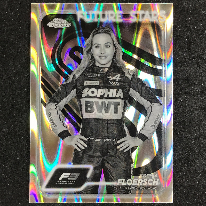 2024 Topps Chrome Formula 1 SOPHIA FLOERSCH Black White RayWave #62